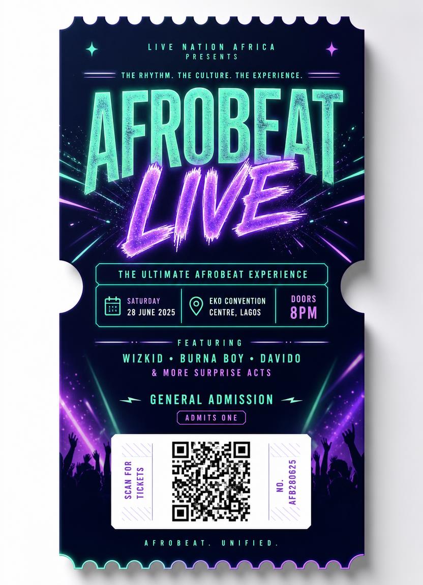 Shows & concerts invitation design generated by GateFlow